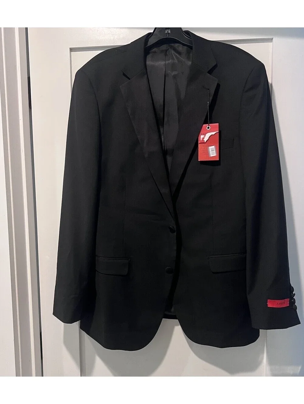 $425 Zanetti  Jacket Tuxedo Black Men’s 46 R NEW